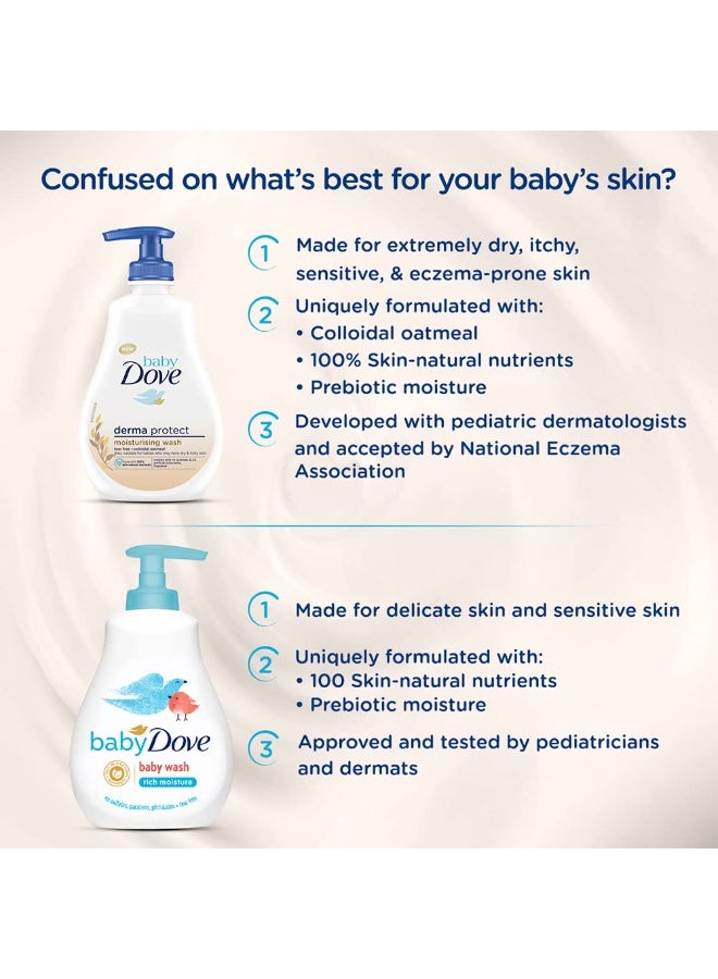 Dove Baby Dove Derma Protect Moisturising Wash 400ml - Image 3